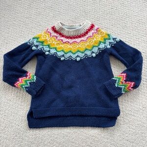 Mini Boden Emma rainbow fair isle sweater